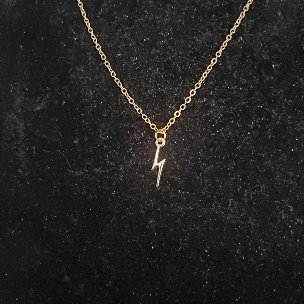 ⬇️$29 GOLD LIGHTING BOLT NECKLACE - Picture 3 of 10